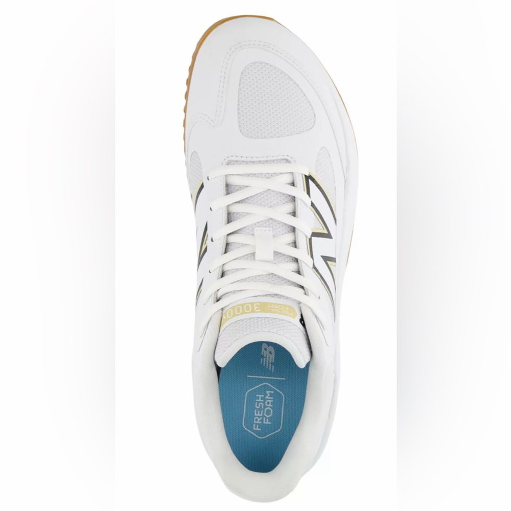 New Balance Men’s Fresh Foam 3000 V7 Turf White/Black baseball turf shoes